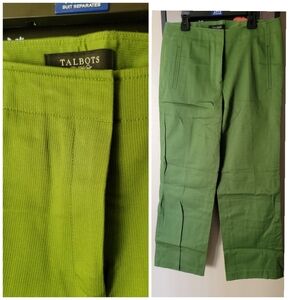 Talbots Women Corduroy Pants in Olive Green